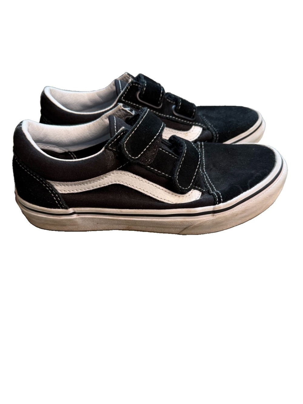 Vans Old Skool V Skate Shoe Little Kid Size 3 - Black Hook And Loop S1